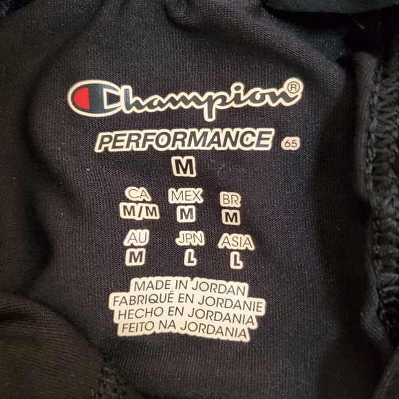 Champion Women Mock neck Full Zip Sweatshirt Black Athletic Long Sleeve Shirt M - Picture 5 of 6